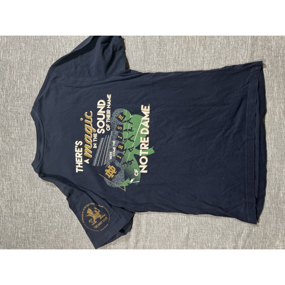 The Shirt Notre Dame Fighting Irish Football T-Shirt Men's M Navy/Gold 2017 - Picture 7 of 8
